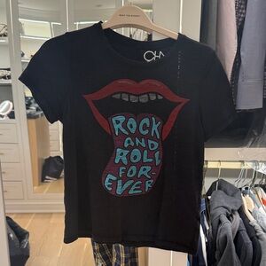 Chaser Black Rock and Roll Graphic Tee